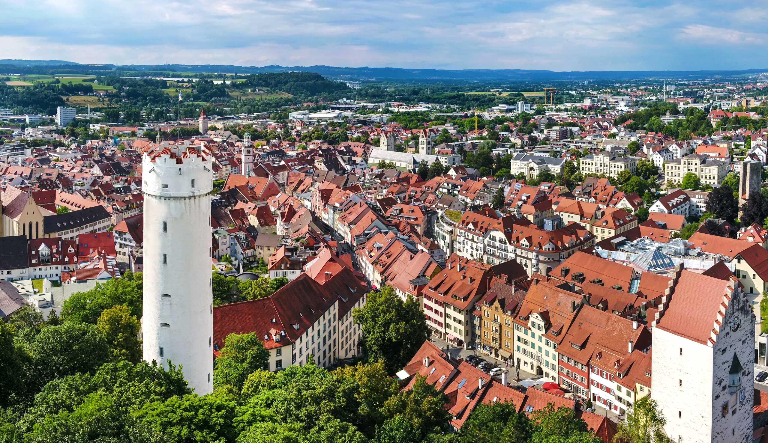 The city of Ravensburg is located in the popular travel region of Lake Constance-Upper Swabia-Allgäu and is also called the tower city. Copyright: City of Ravensburg / Felix Kästle